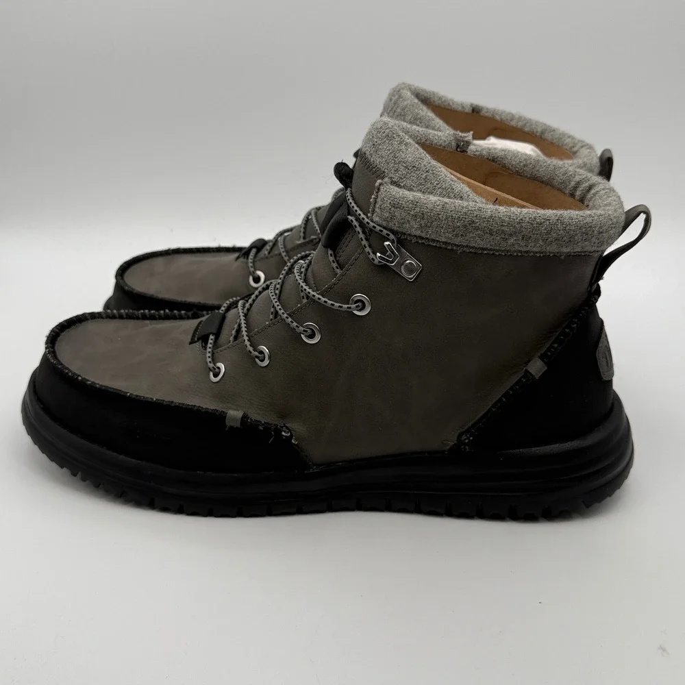 Hey Dude Bradley Classic Tumbled Shoes Men Size 12 Granite Grey Multi 44327-1VT